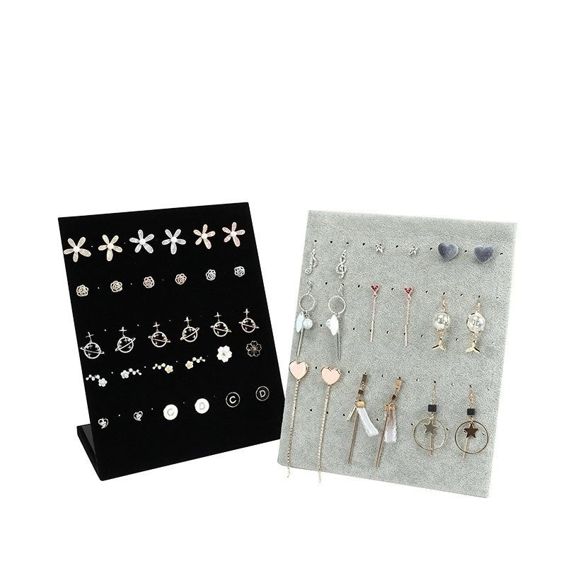 1 Piece Wood Flannel Casual Minimalist L Shape Jewelry Display