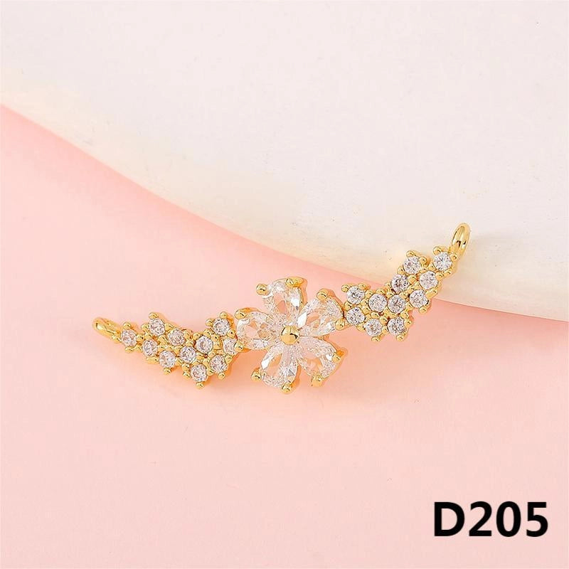 1 Piece 1-2cm Copper Zircon Geometric Jewelry Accessories Pendant