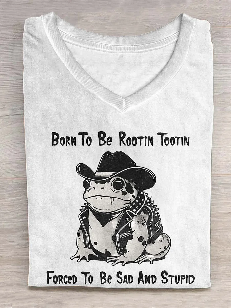 Funny Frog Animal Art Print Casual T-shirt