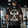 God's Gym Wolf Graphics Washed Cotton Gym T-shirt by Inlyline