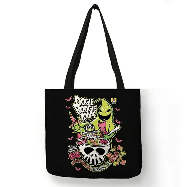 Linen Eco-friendly Tote Bag - Halloween