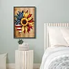Diamond Painting -DIY Round Drill National Flag Sunflower(40x60cm)