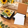 PU 5D Pearl Diamond Painting Kit Note Box DIY Diamond Art Notepad Box with 160 Sheets of Paper (Sunflower)