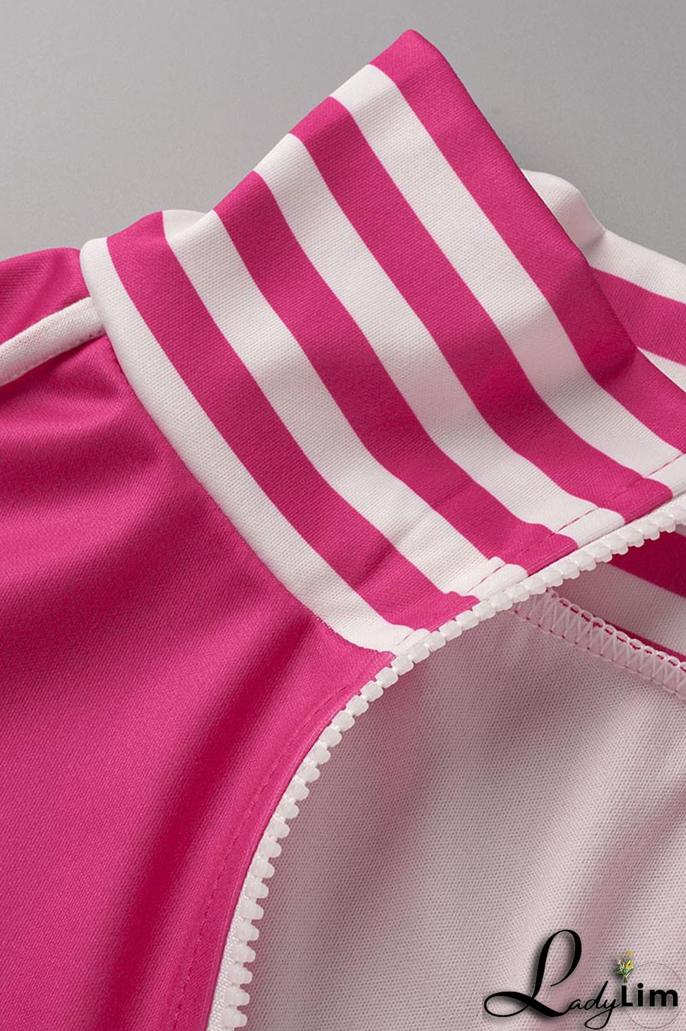 Blue Casual Street Print Split Joint Zipper Collar Short Sleeve Two Pieces