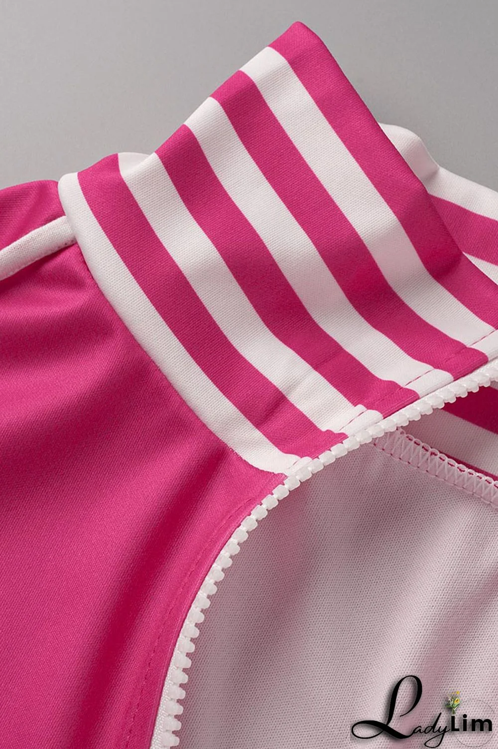 Blue Casual Street Print Split Joint Zipper Collar Short Sleeve Two Pieces