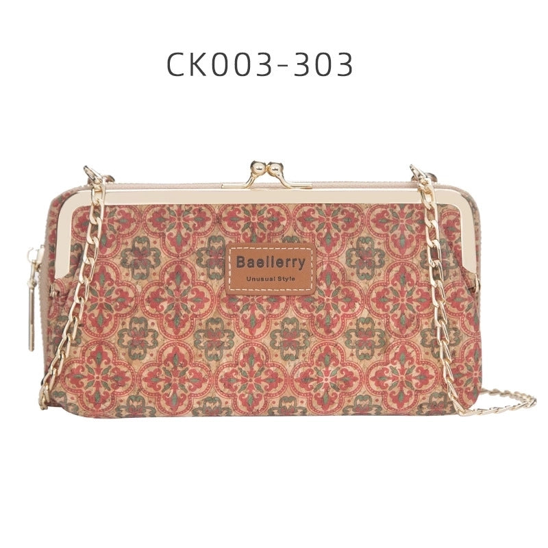 Women’s Flower Pu Leather Hook Loop Wallets