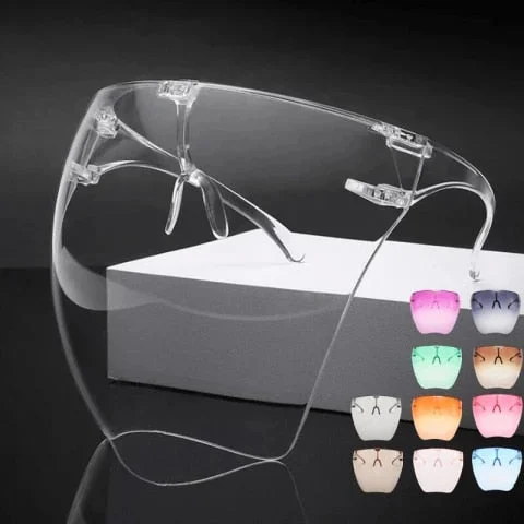 pornhint Pornhint Unisex Colorful Eye Shield Visor Large Mirror cycling Sun Glasses Half Face Shield Guard Protector Face Mask Anti-spray Mask