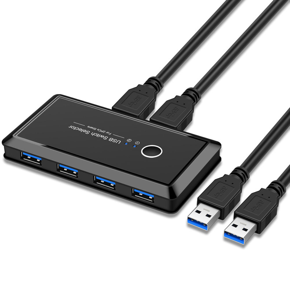 

2x4 USB 3.0 Switcher 2 PCs Sharing 4 USB Devices for Keyboard Mouse Printer, 501 Original
