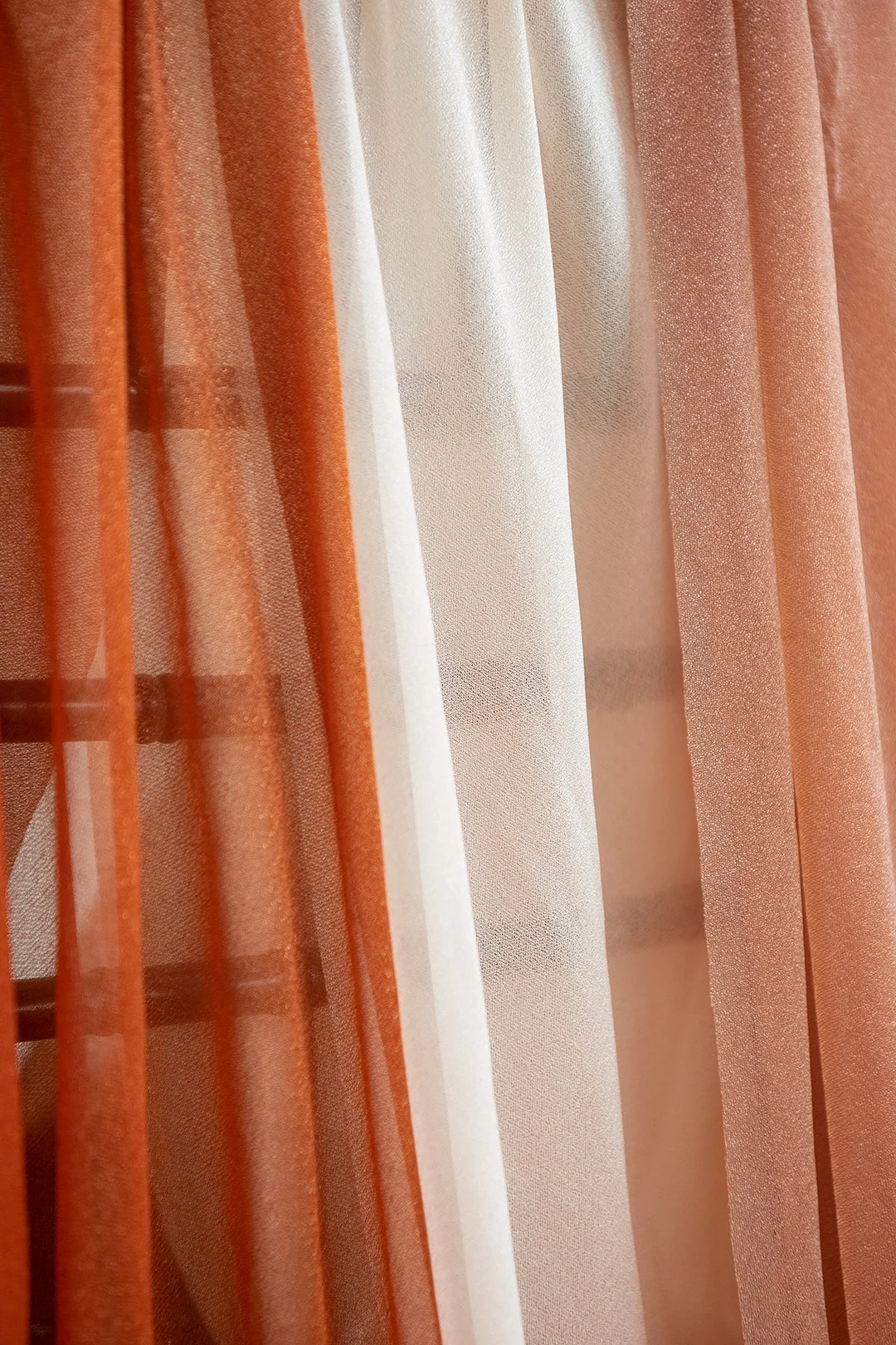 Sheer Wedding Arch Draping 30"w x 20ft  - Ombre Colors