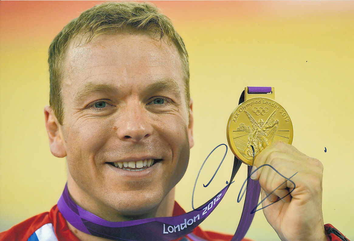 Chris Hoy Hand Signed Olympic Photo Poster painting London 2012 Gold Medal Winner 12x8 1.