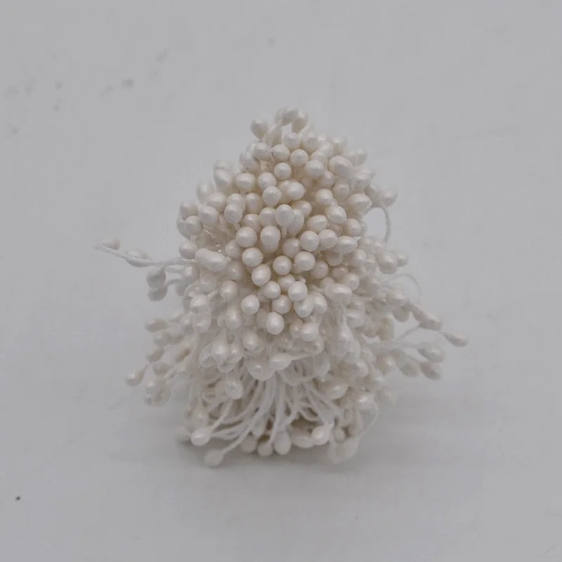 1 Bundle= (500PCS )Artificial Flower Double Heads Stamen Pearlized Craft Cards Cakes Decor Floral for home wedding party decor