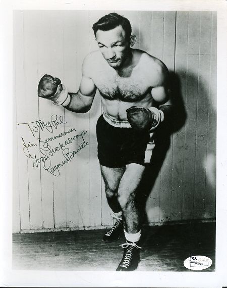 Carmen Basilio Jsa Signed 8x10 Photo Poster painting Autograph Authentic