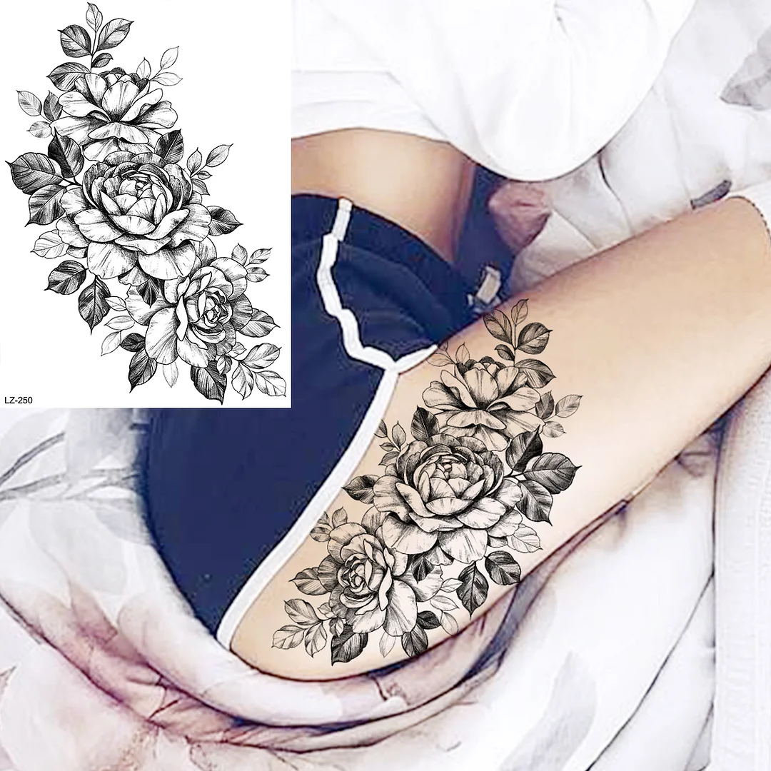 Sdrawing Gangster Skeleton Vampire Halloween Temporary Tattoos For Women Realistic Punk Girls Skull Fake Tattoo Sticker Arm Tatoos