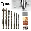 7Pcs High Hardness Glass Drill Bit 3/4/5/6/8/10/12 mm for Concrete Glass Ceramic