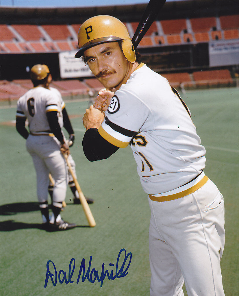 DAL MAXVILL PITTSBURGH PIRATES ACTION SIGNED 8x10