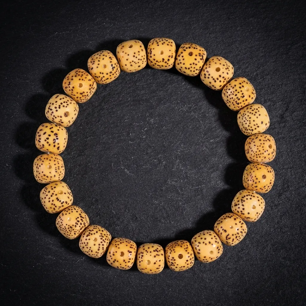JiStones | Aged Golden Star-Moon Bodhi Bracelet - Zen Luxury Edition The Minimalist (Classic Plain)