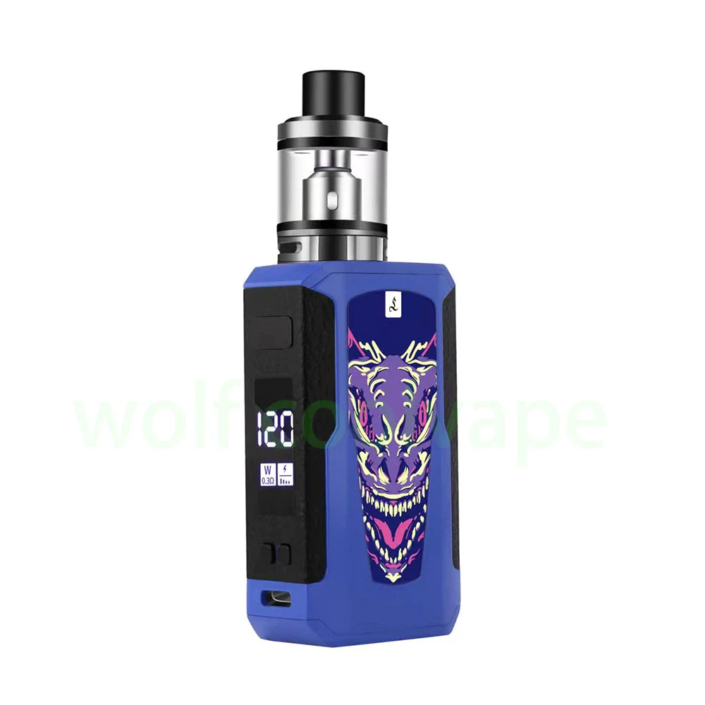 wolf coolvape E cigarette 120W Box mod vape Kit 2200mah build in