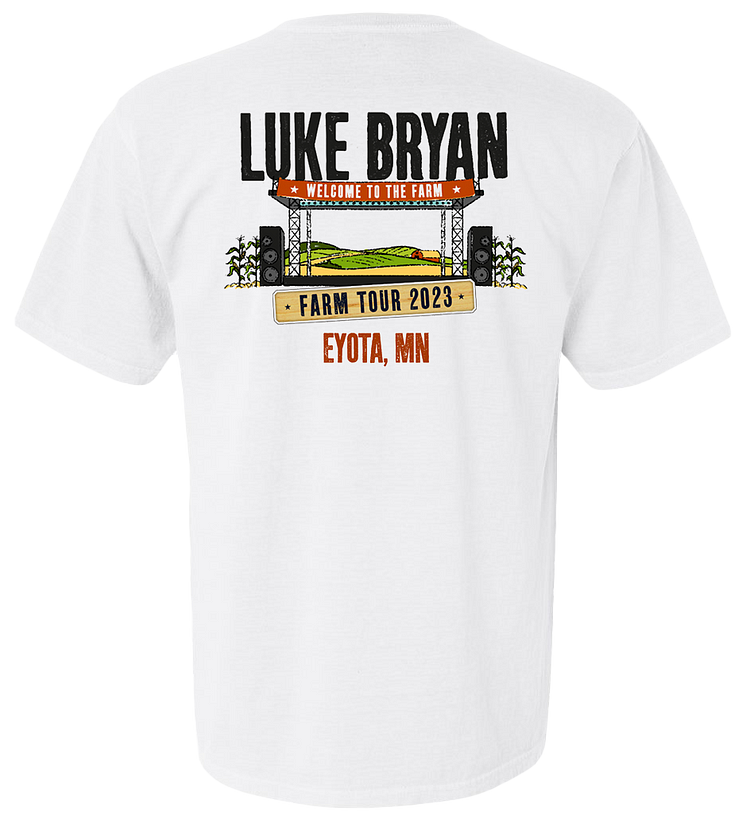 Luke Bryan 2023 Farm Tour Official T-Shirt - Eyota, MN - PRE-ORDER