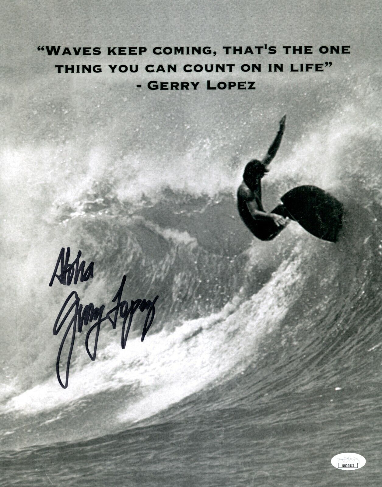 GERRY LOPEZ Signed MR. PIPELINE Surfing Legend 11x14 Photo Poster painting Autograph JSA COA