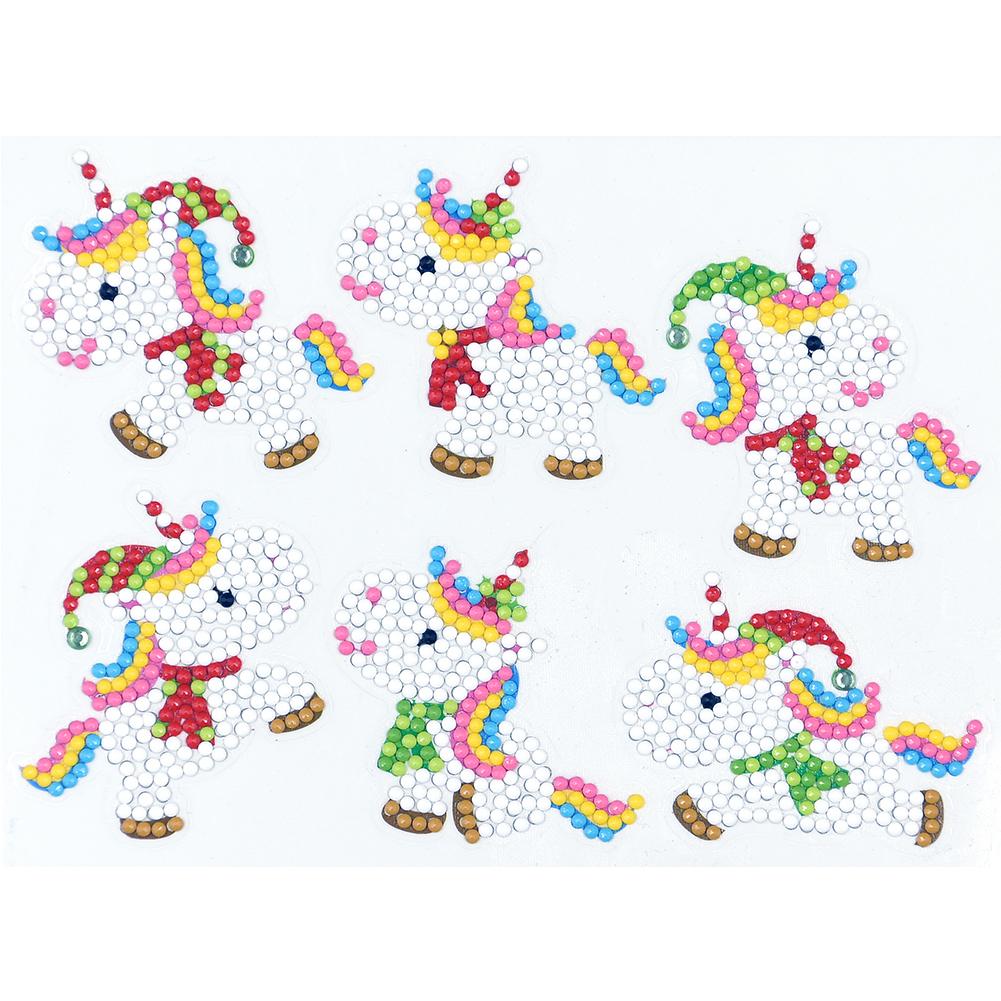 

6pcs White Horse- 5D DIY Craft-Sticker, 501 Original