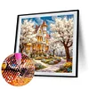 Jardin de fleurs - perceuse ronde peinture diamant - 40*40cm