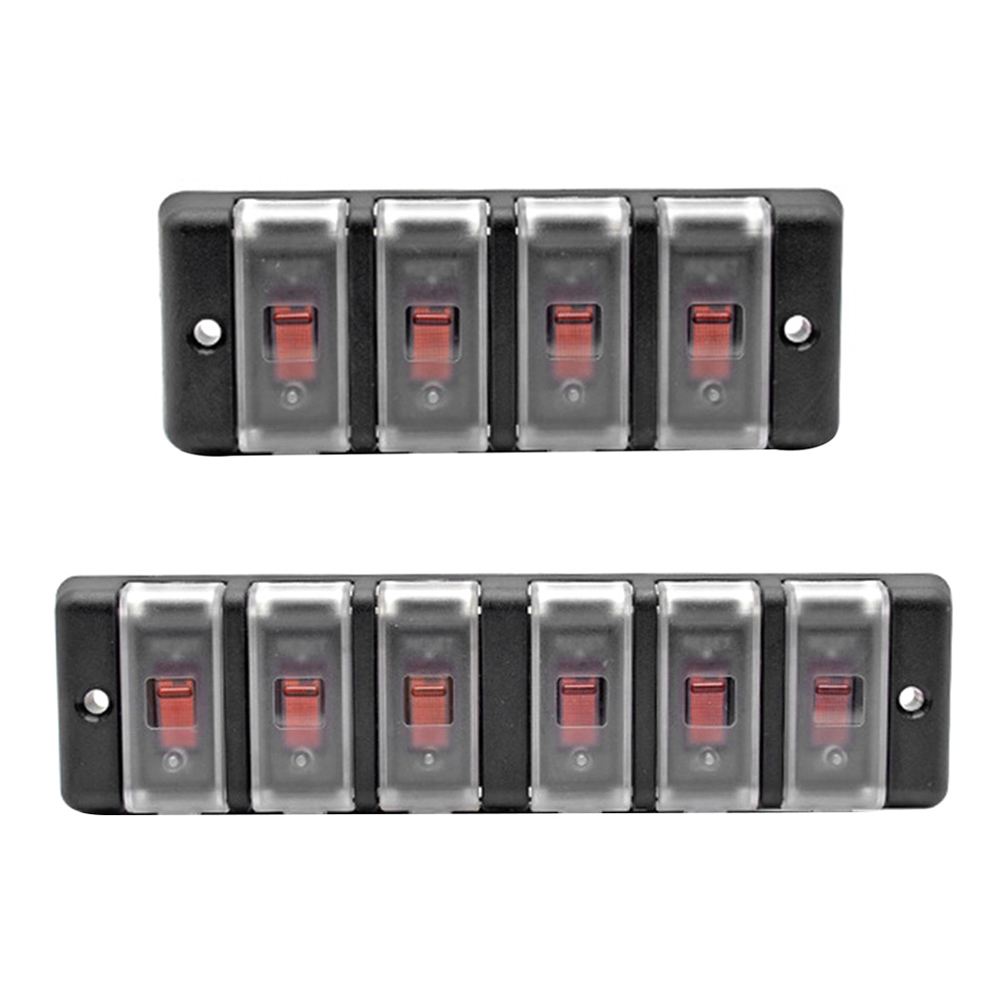 

Car Boat Rocker Switch Panel Reset/Off with Circuit Breakers Red LED 12V, Six, 501 Original