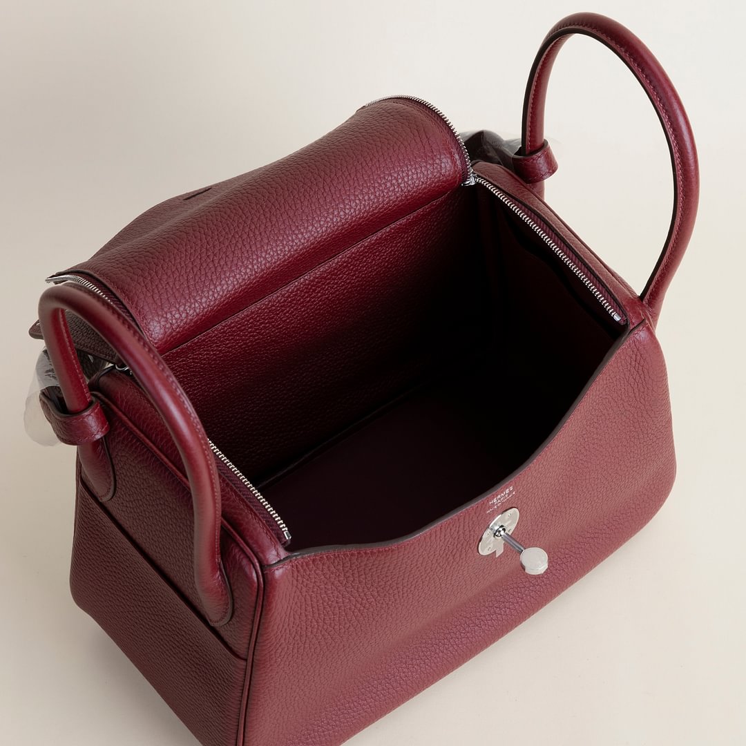 Lindy 26cm Clemence leather 55 H Rouge PHW