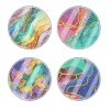 (US Only)4pcs Set DIY River Full Drill Diamond Painting Coaster Can Be Washed With Water
