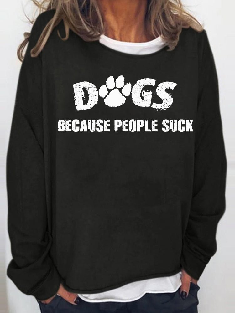 VChics Dog Lover Loose Casual Sweatshirt