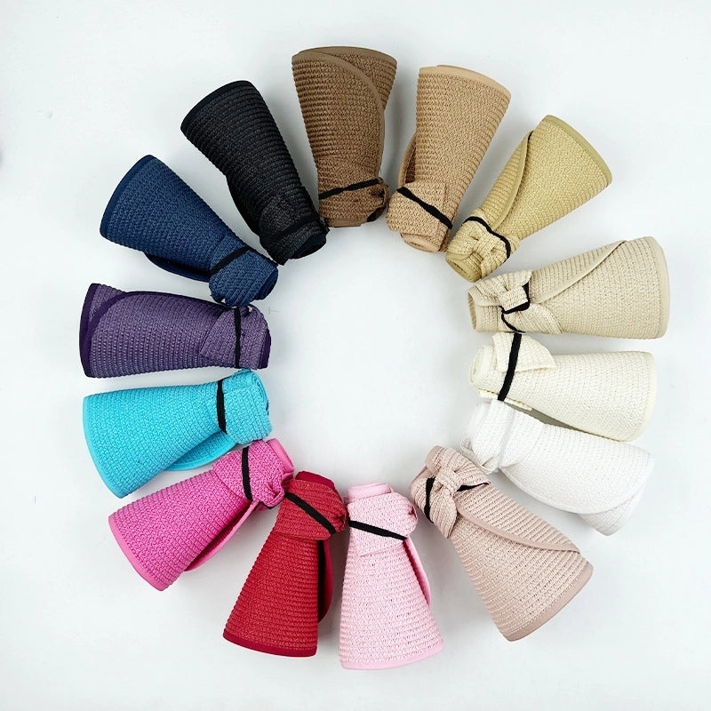 Women’s Vacation Solid Color Big Eaves Straw Hat