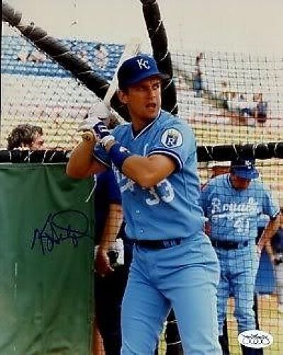 Kevin Seitzer Royals Signed Jsa Certed Sticker 8x10 Photo Poster painting Autograph Authentic