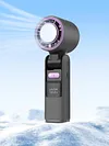 Foldable Handheld Cooling Fan 100 Wind Speeds Handheld Portable Turbo Fan 4000mAh Battery W/ Digital Display for Beach Vacation Cooking Office Travel Camping