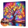 (Framed)Diamond Painting -DIY Round Drill Tree of Life with Frame(25x25cm)