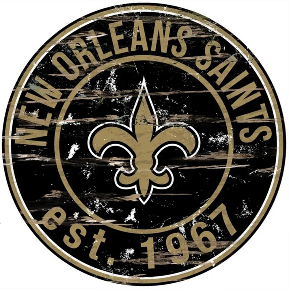 New Orleans Saints Football Team 30*30CM(Canvas) Full Round Drill Diamond Painting gbfke