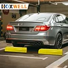 HOXWELL 22" Garage Tire Stops for Garage Floor High-Visibility, Odor Free 2 Pc 3.1" Higher Block Bumpers for Parking Car SUV Truck, Heavy Duty Car Wheel Stopper for Driveway Outdoor, Easy Installation