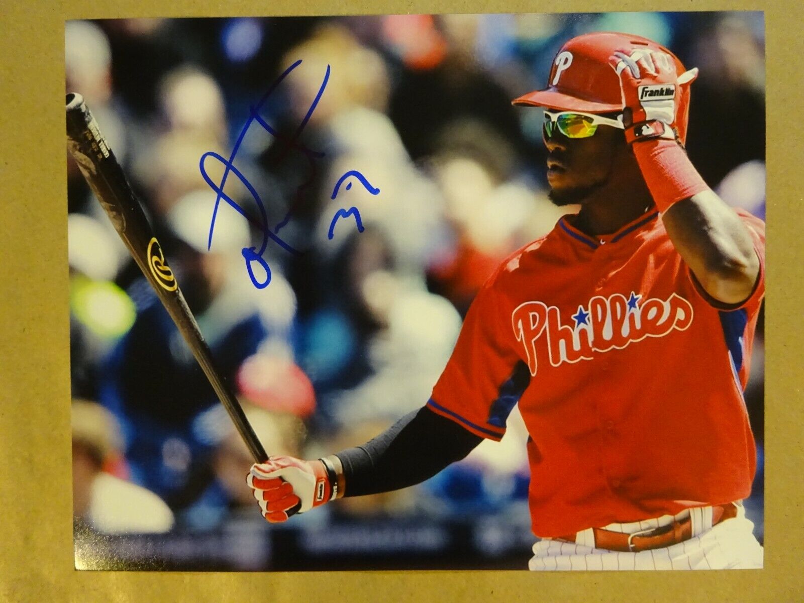 Autographed ODUBEL HERRERA Signed 8x10 Photo Poster paintinggraph Philadelphia Phillies