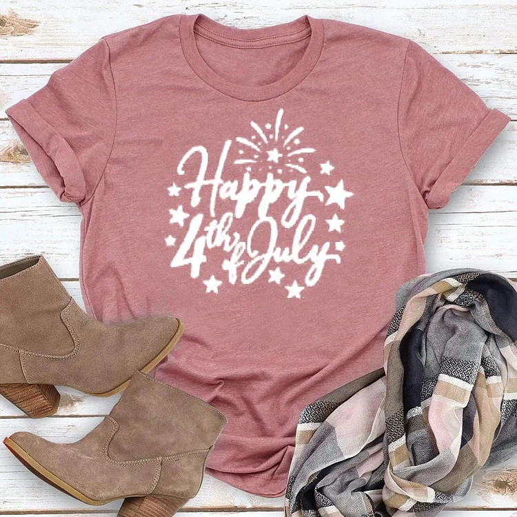 Happy Fourth of July T-Shirt Tee --Annaletters