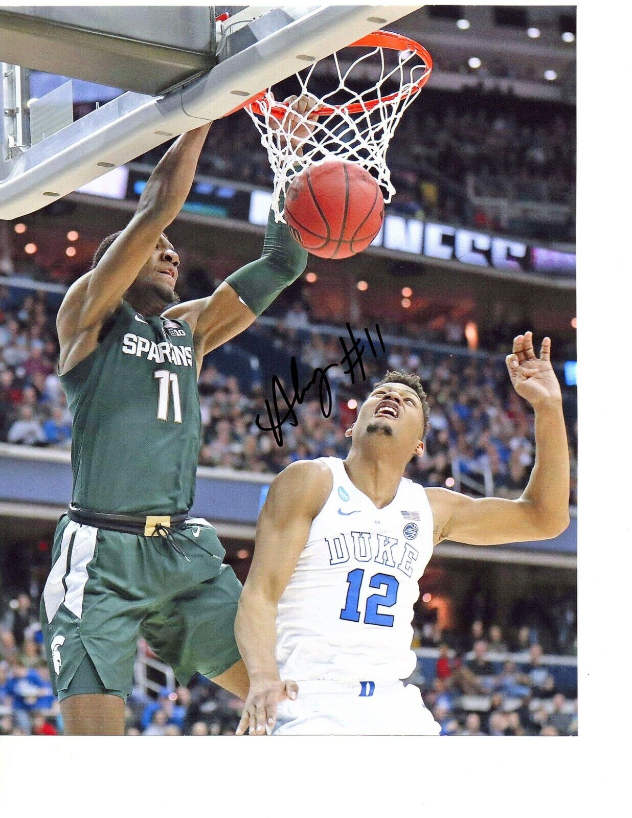 Aaron Henry Michigan State Spartans hand autographed signed 8x10 Photo Poster painting DUKE WIN!