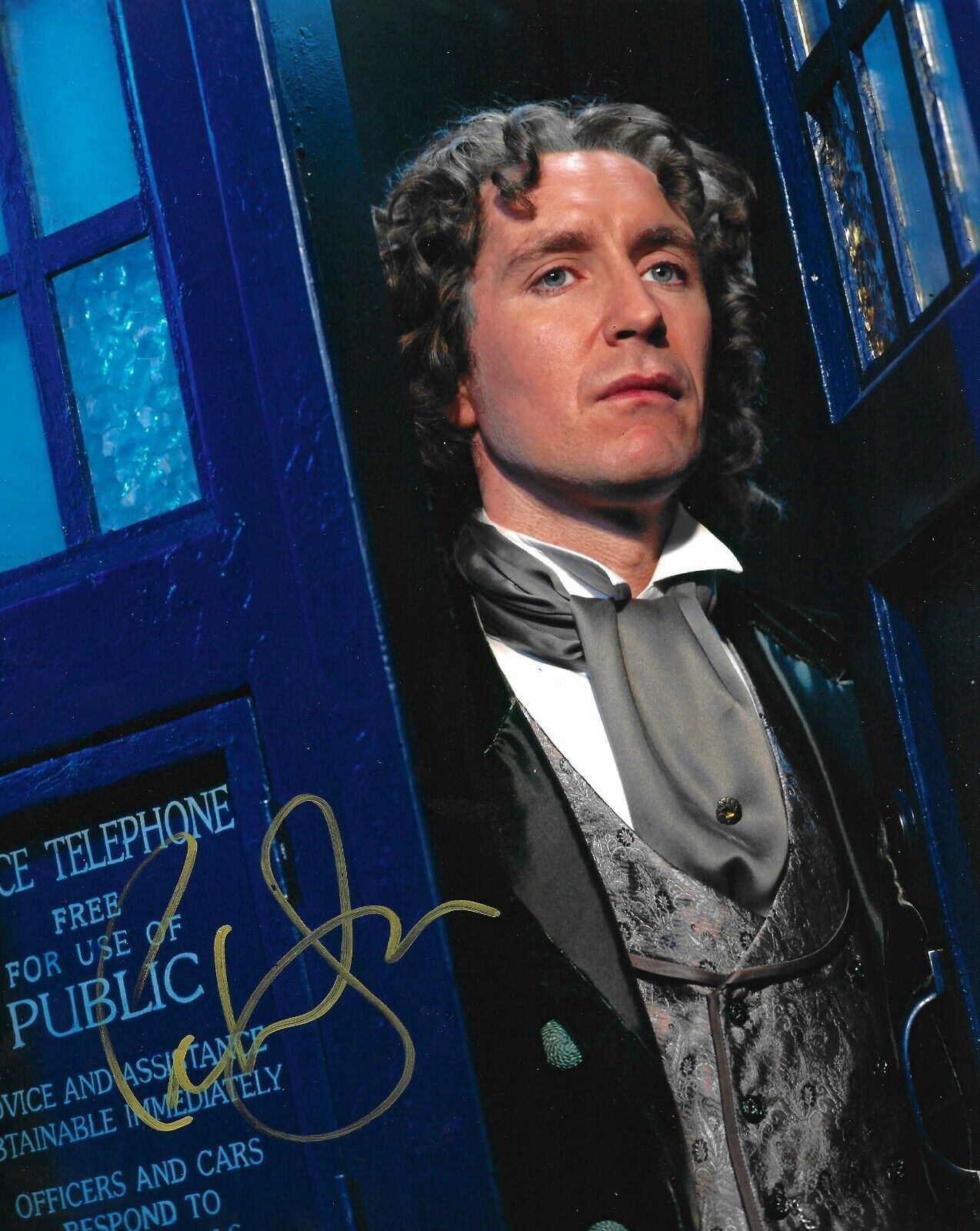 Paul McGann Signed Doctor Who 10x8 Photo Poster painting AFTAL