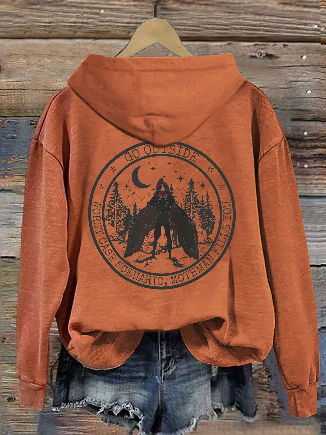 Go Outside Worst Case Scenario Mothman Hoodie 