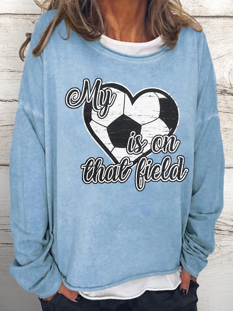 football Women Loose Sweatshirt-Annaletters