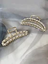 Vintage Rhinestone And Pearl Oversize Hairpin $9.99