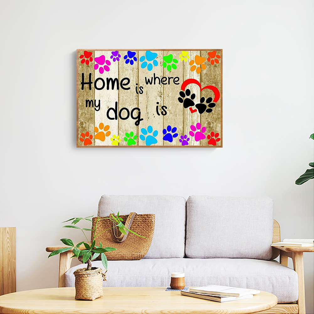 

(Multi-Size) Home Letter - Round/Square Drill Diamond Painting - 40*30CM, Square diamond 30*40cm, 501 Original