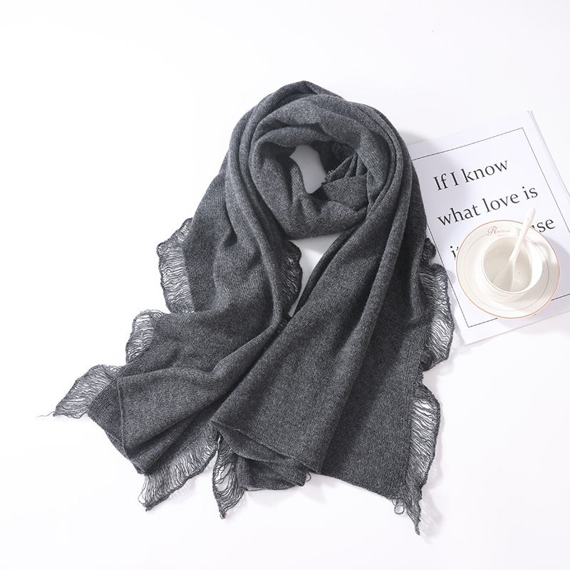 100% Cashmere Scarf Women's Tassel Fashion REAL SILK LIFE