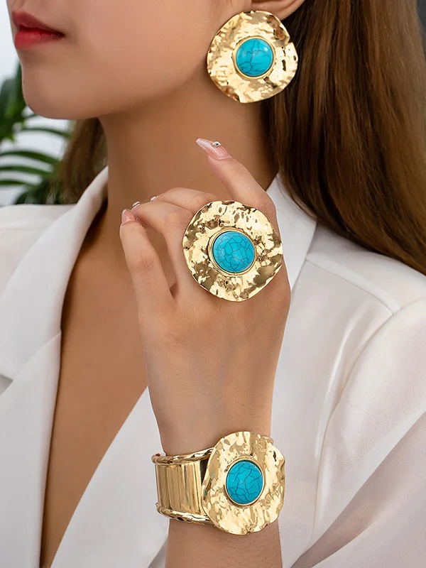 Flower Shape Rings Accessories Drop Earrings Bracelet Accessories