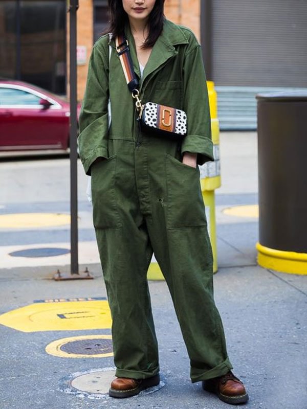 Airy Retro Daily Workwear Women's Jumpsuits