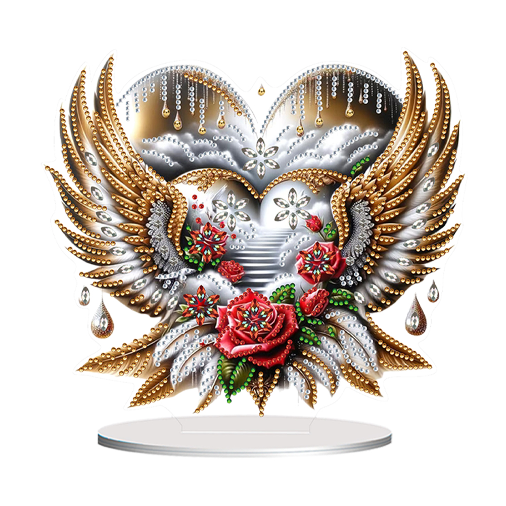 Acrylic Special Shaped Feathers Street 5D DIY Diamond Art Tabletop Decorations