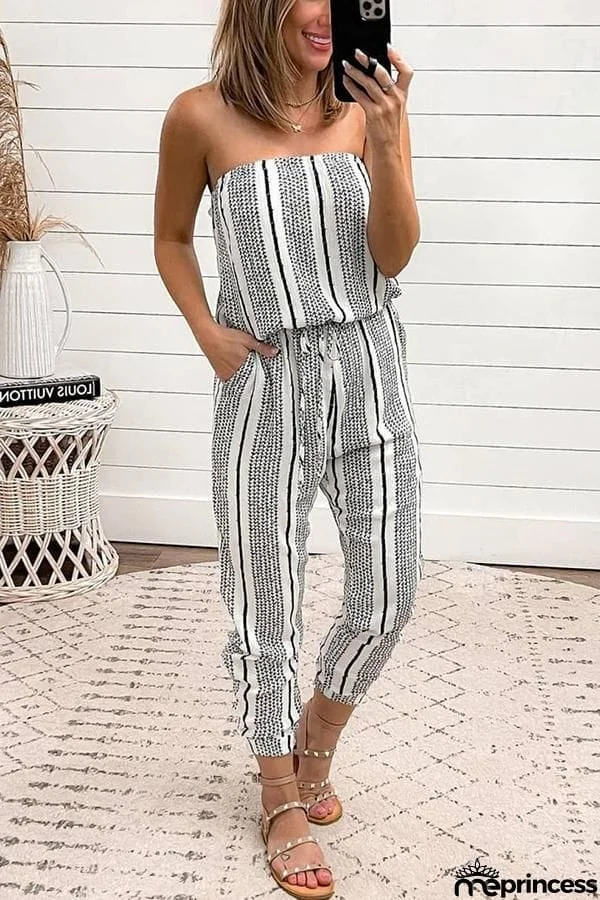 Statement Style Stripe Jumpsuit