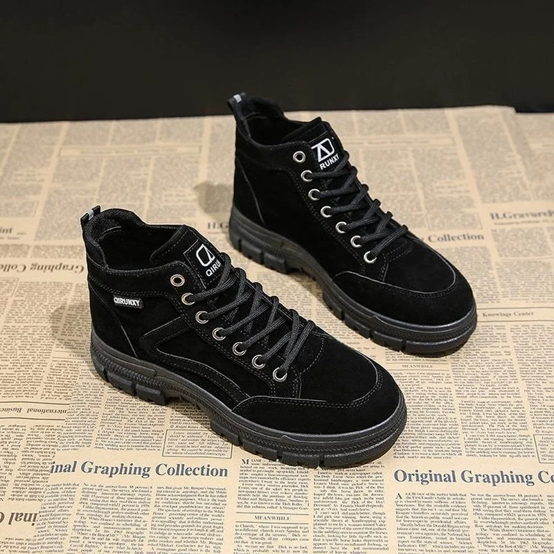 Martin boots women's fall 2021 new all-match student locomotive short boots women's thick-soled boots snow boots cotton shoes