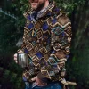 Men's Casual Flannel Plush Button Sweater